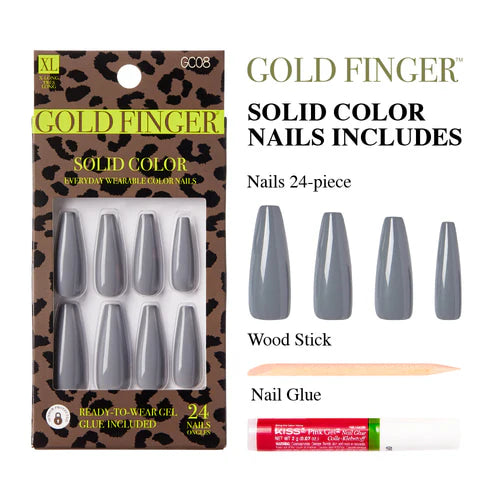 Gold finger Trendy nails. GC08