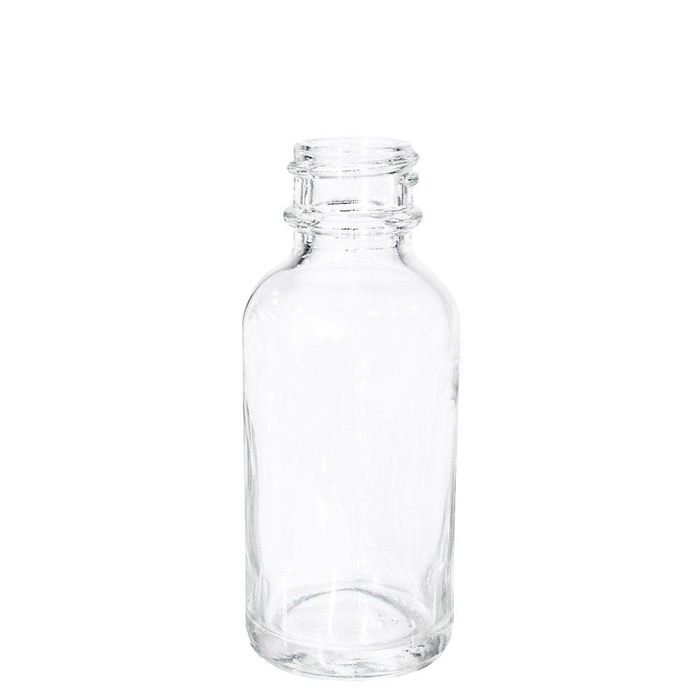 1 oz. Clear Boston Round with Black Graduated Nitrile Glass Dropper (20/400) (V8) (V12)