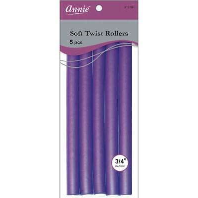 Annie Soft Twist Rollers 5pcs - 3/4in Dia