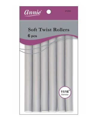 Annie Soft Twist Rollers 6pcs - 11/16in Dia