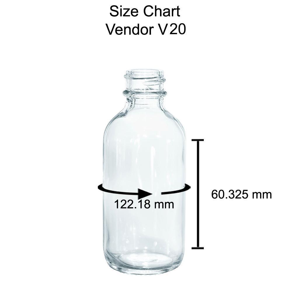 2 oz. Clear Boston Round with Black Fine-Mist Sprayer (.16 ml Per Spray) (20/400) (V20) (V20)