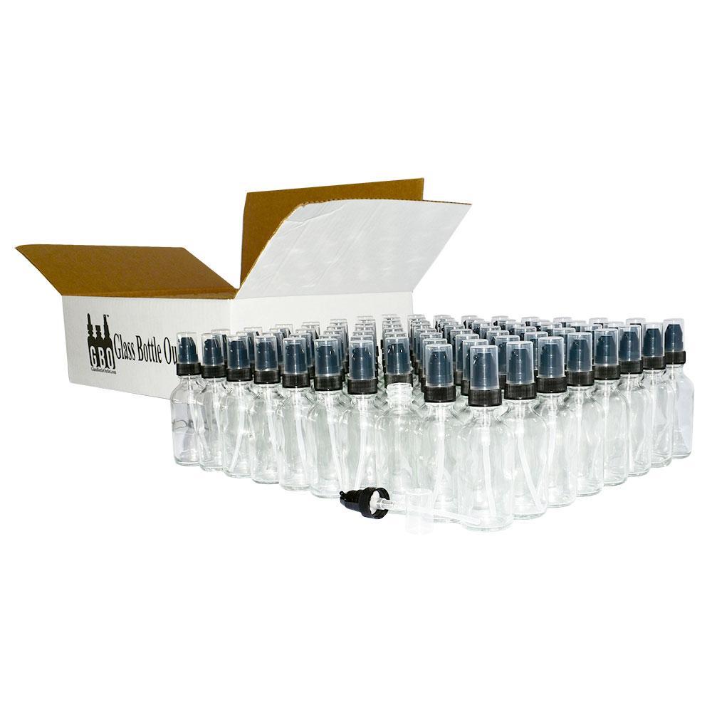 2 oz. Clear Boston Round with Black Treatment Pump (20/400) (V20) (V20)