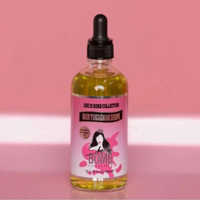 She is Bomb hair thickening drops. 3.38 oz