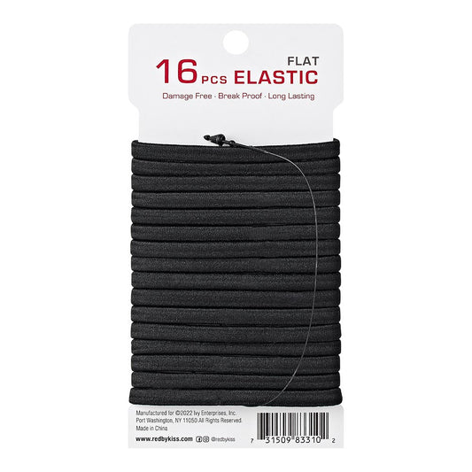 Red by kiss elastic band. 16ct, FLAT, black. HEB05