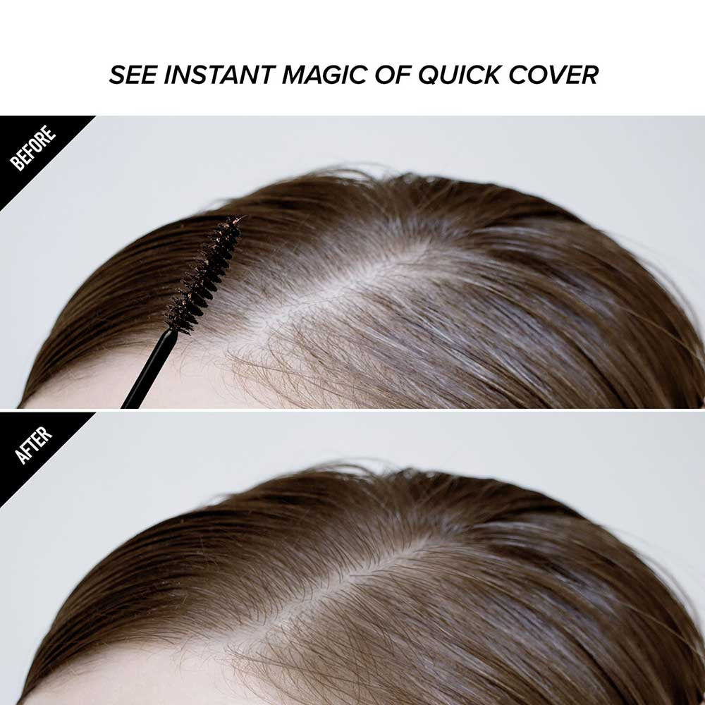 Red by kiss quick cover root touch up. Natural medium brown. BGC06