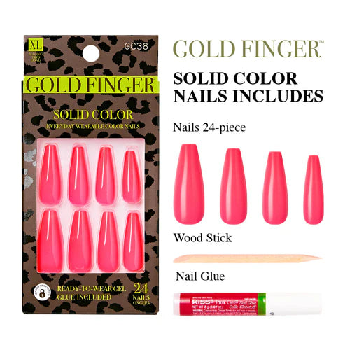 Gold finger Trendy nails. GC38