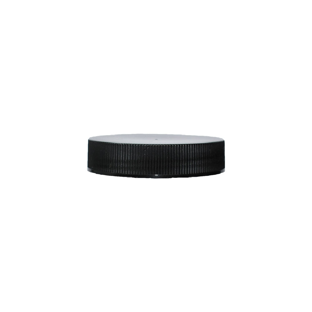 4 oz. Clear Glass Jar with Black Plastic Cap (48/400) (V4) (V7)