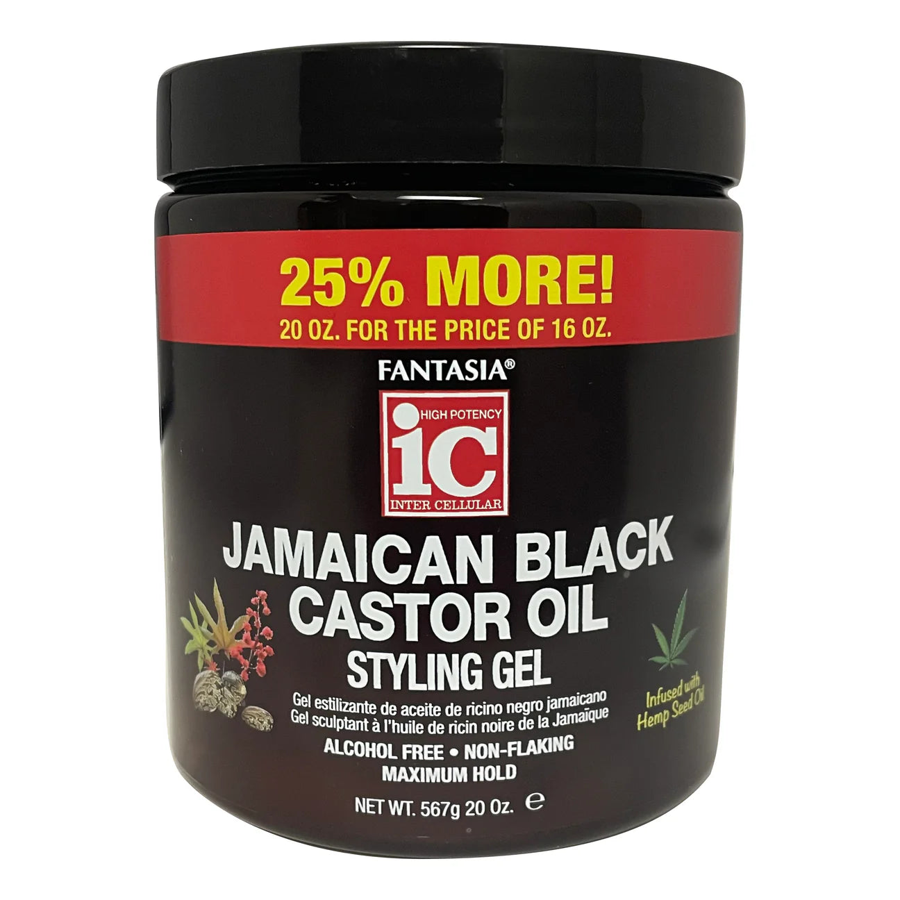 I C Fantasia Hair Polisher Jamaican black castor oil styling gel