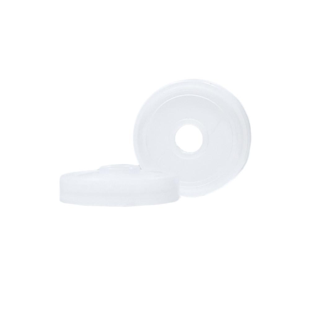 5 oz. Clear Glass Hot Sauce Bottle with Black Unlined Cap and Orifice Reducer (24/414) (V24) (V1)
