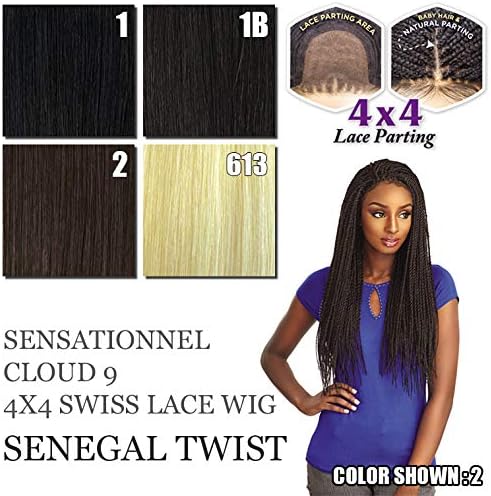 Cloud 9 Braided Lace Wig. Senegal Twist