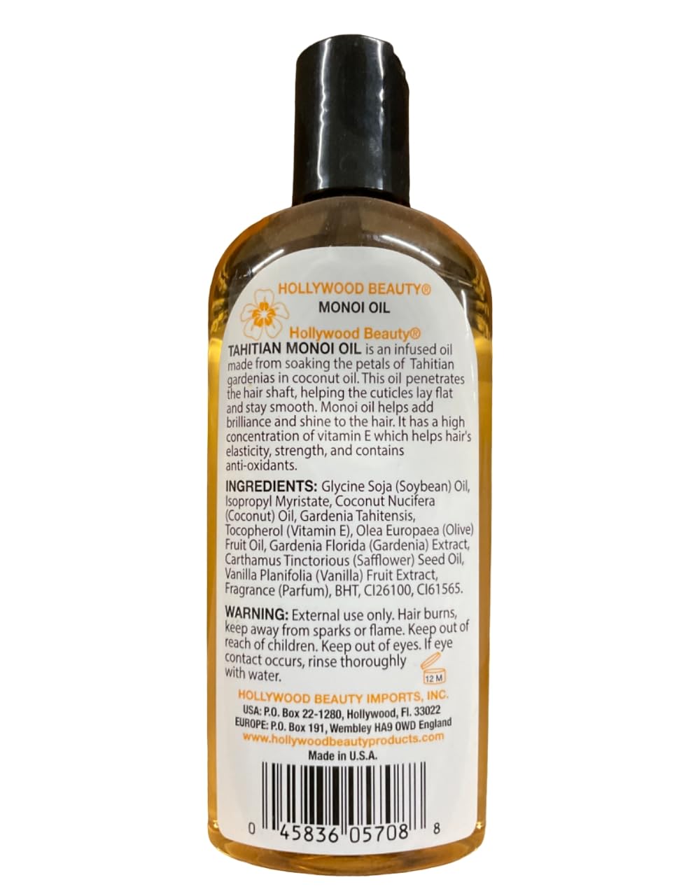 Hollywood beauty Monoi Oil