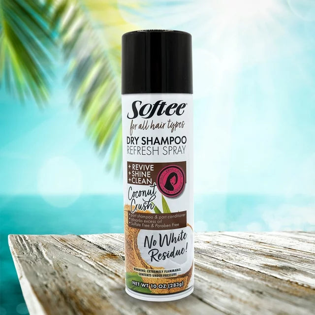 Softee coconut crush dry shampoo refresh spray