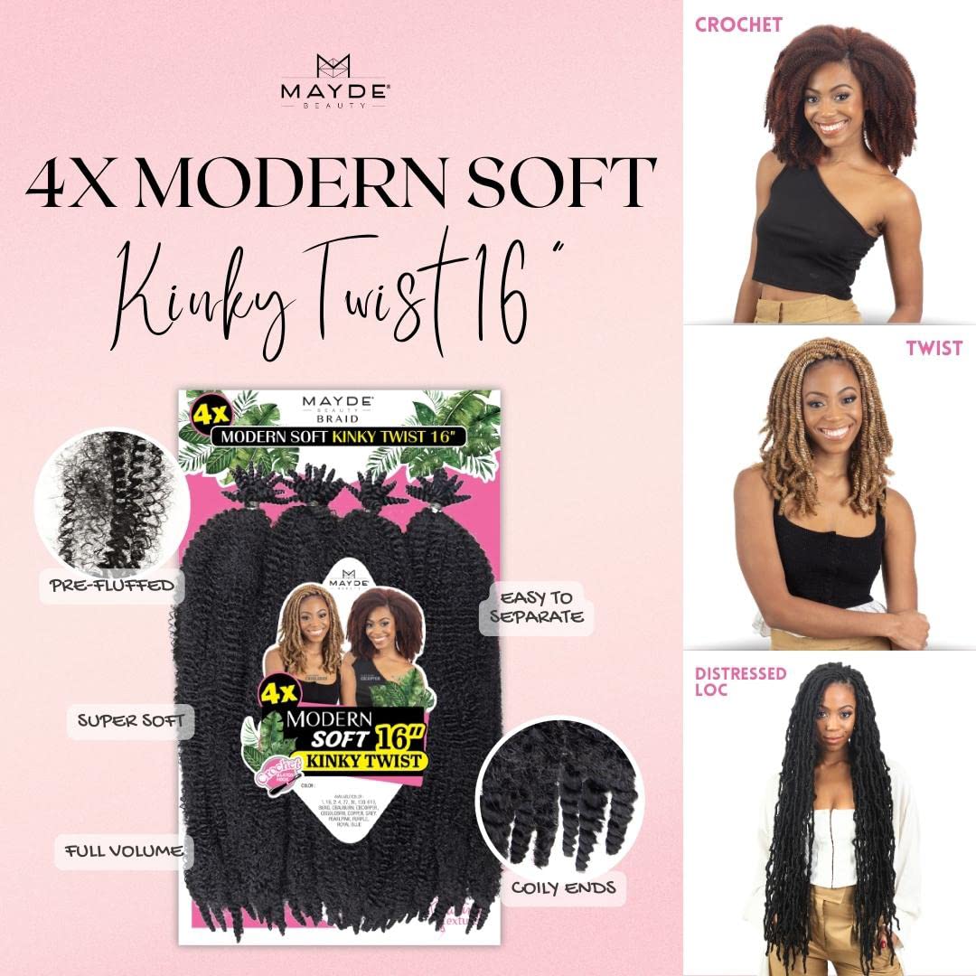 Mayde Beauty Crochet Braid 4X MODERN SOFT KINKY TWIST