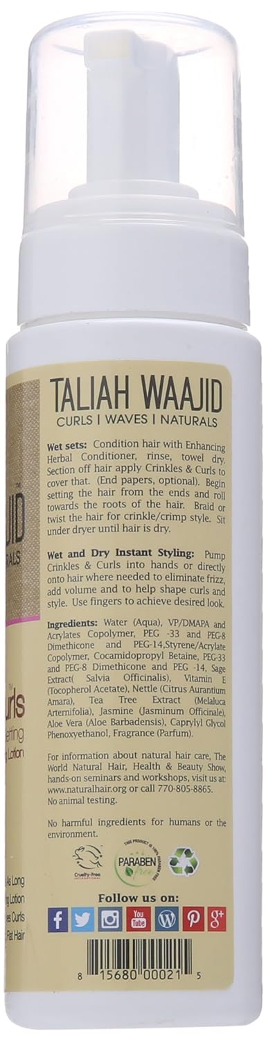 Taliah Waajid Crinkles & Curls Natural Hair Setting & Styling Lotion - 8 oz