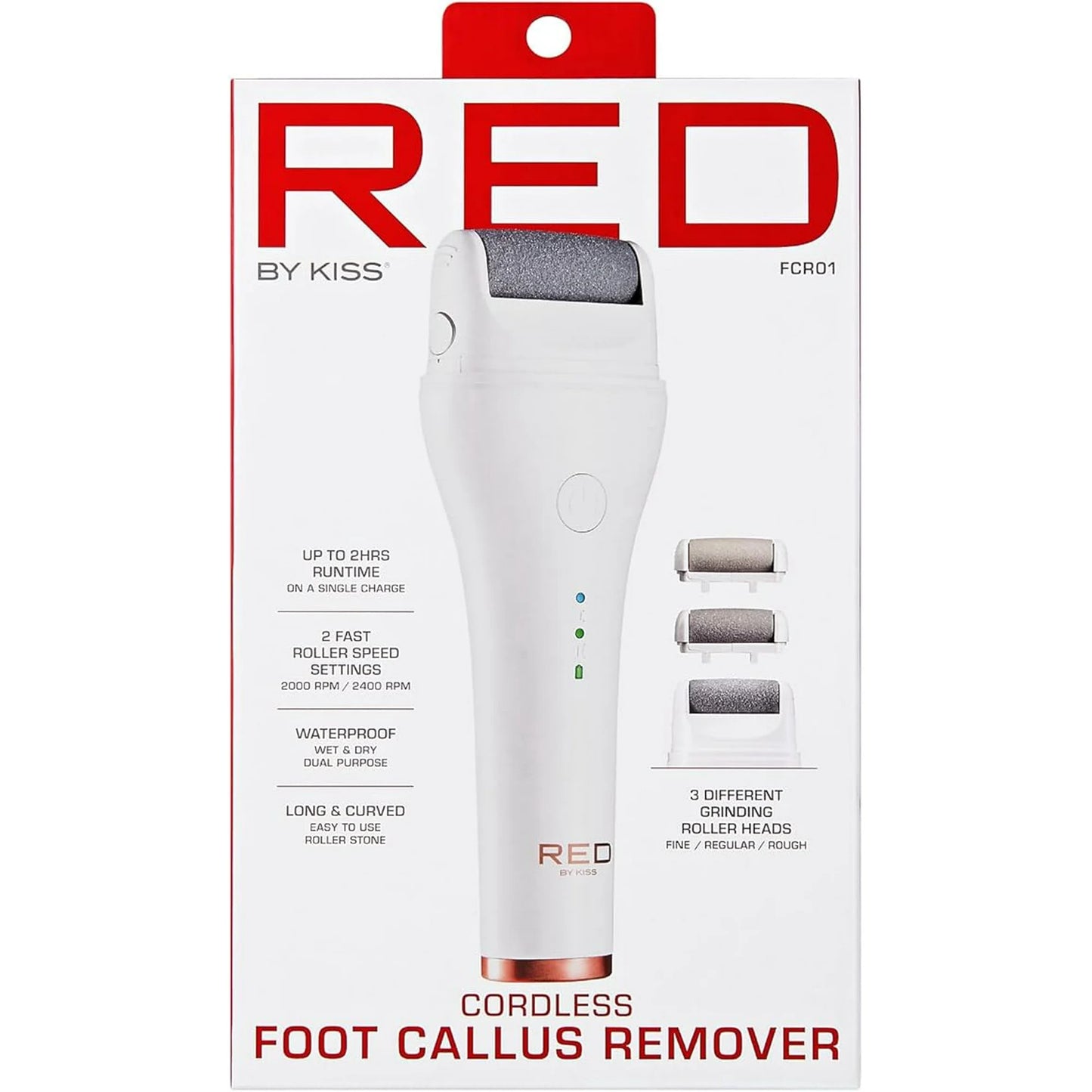 Red by Kiss electric foot callus remover. FCR01
