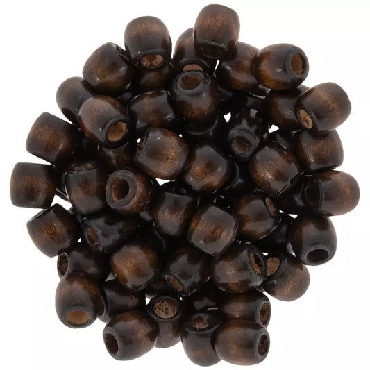 Wooden hair beads. 24 pcs