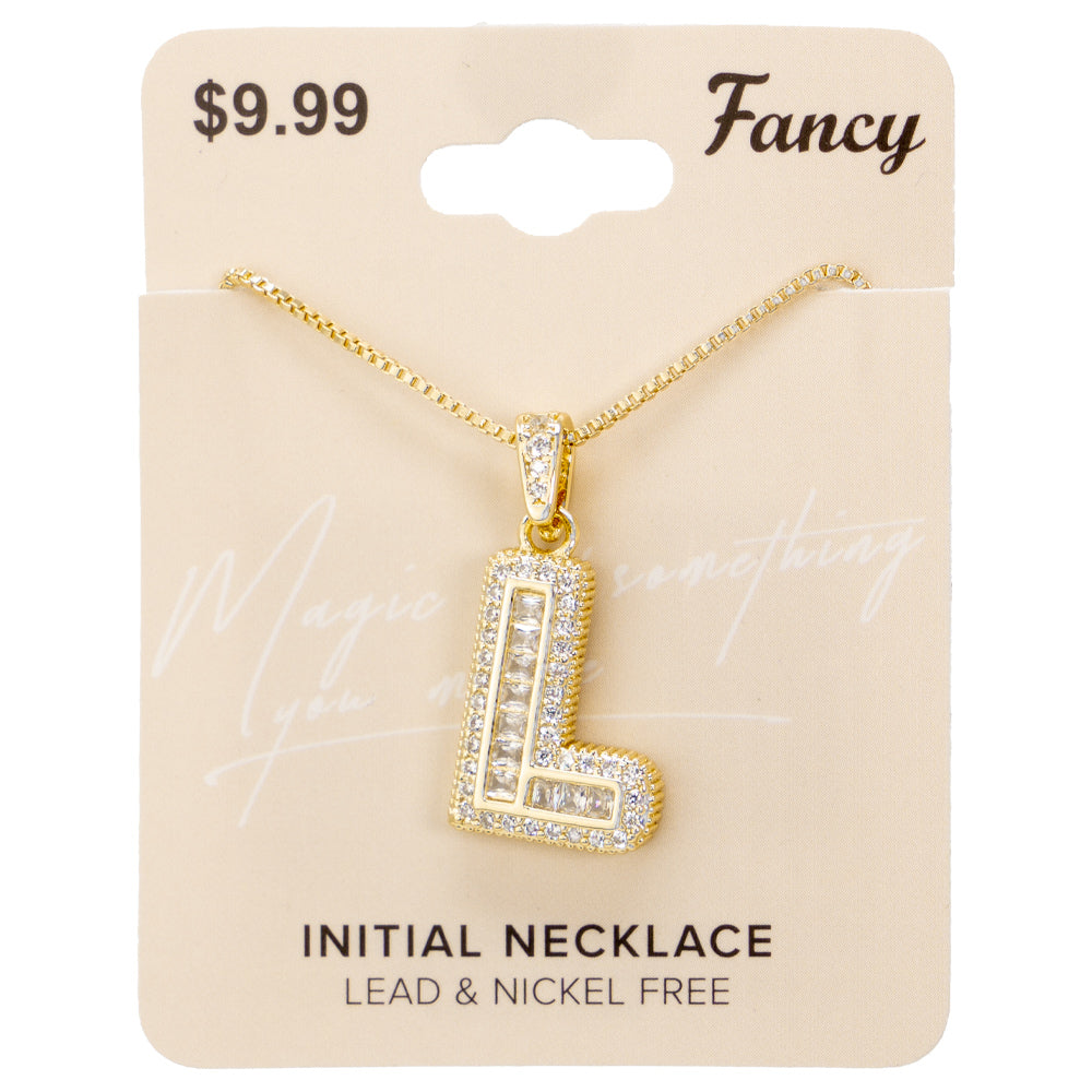 Bold initial necklace gold-BPNKLG