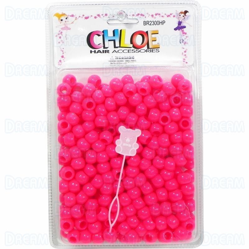 Dream CHLOE BEAD ROUND BIG 200 Hot Pink 200PC. Br2300hp