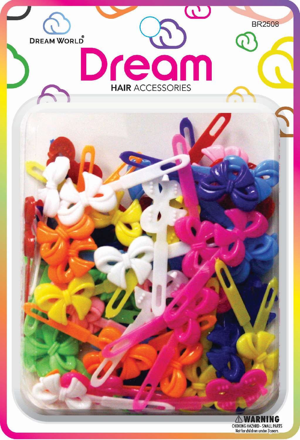DREAM WORLD BARRETTE NEAT RIBBON(S) 60PC. BR2508