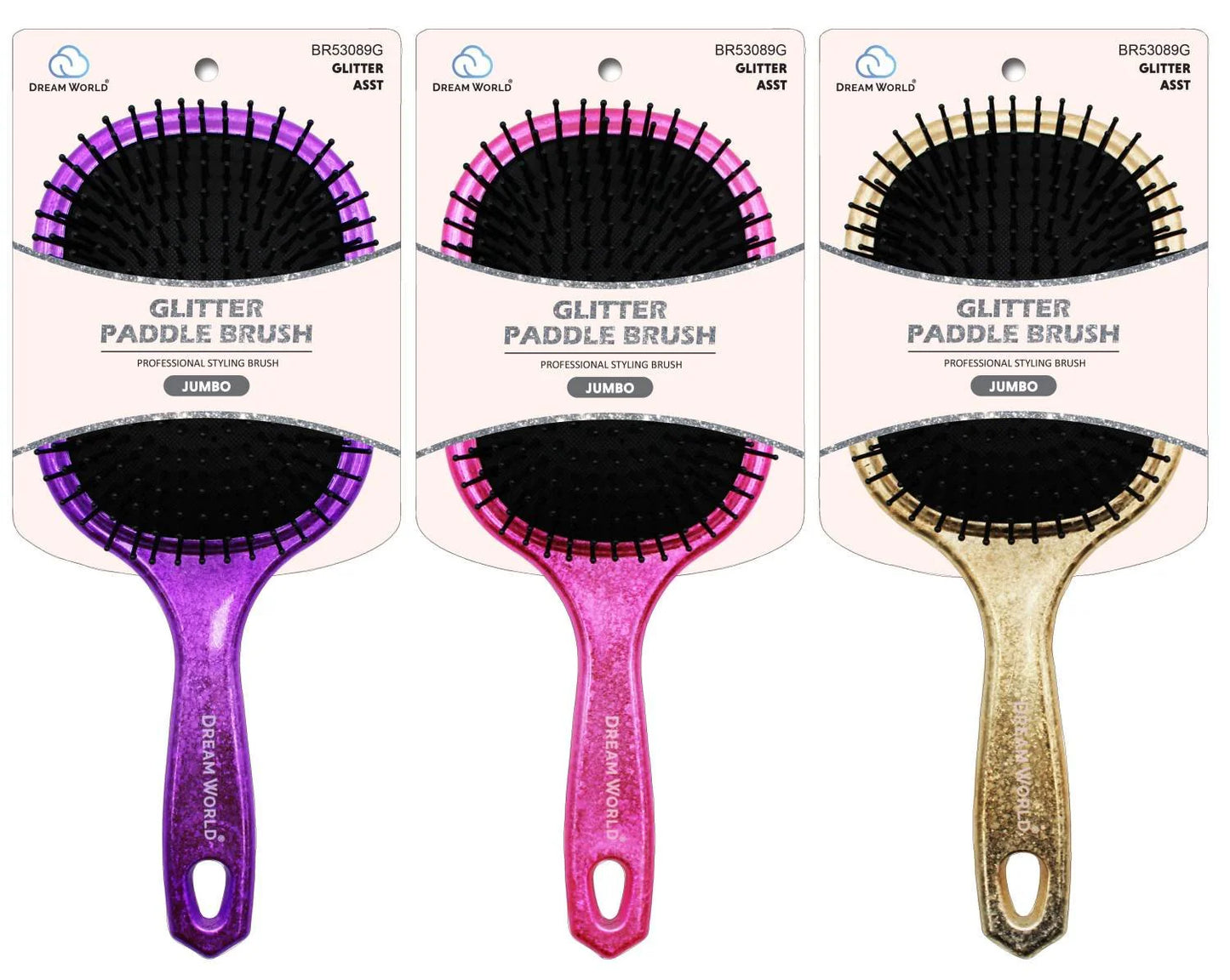 DREAM PADDLE BRUSH GLITTER JUMBO. BR53089G
