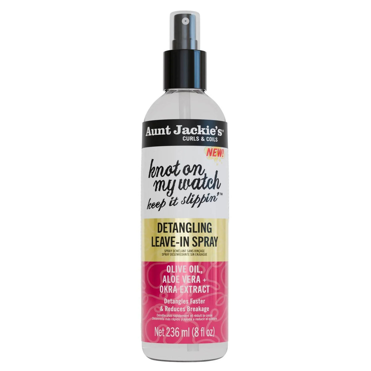 AUNT JACKIE'S KNOT ON MY WATCH DETANGLING LEAVE IN SPRAY. 8oz