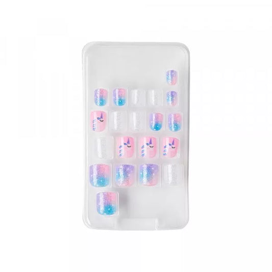 Gold finger little diva kids stick on nails. 20 nails. BLDG08