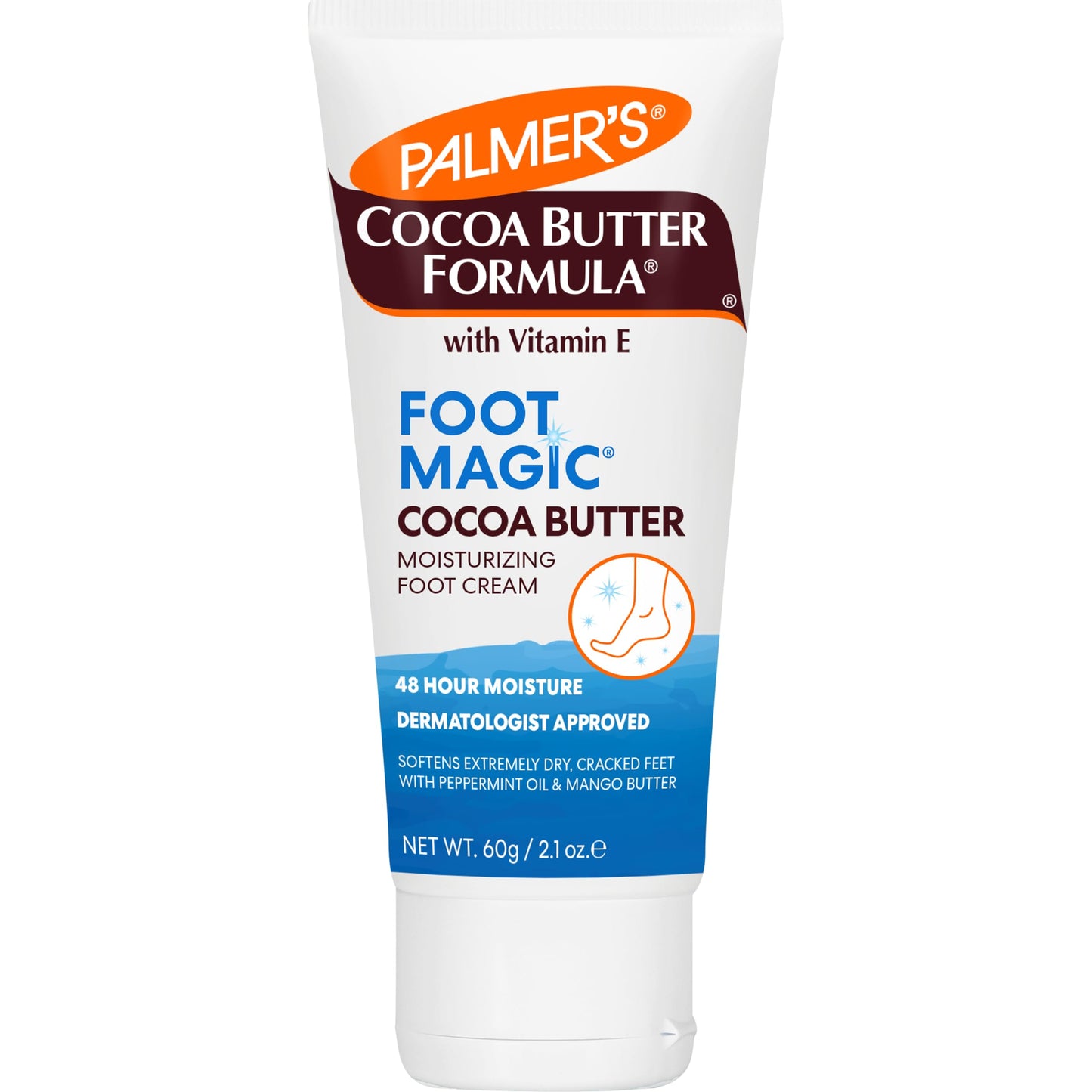 Palmer's cocoa butter foot magic moisturizing cream. Tube