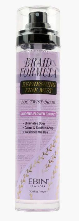 EBIN BRAID FORMULA REFRESHING FINE MIST. Gardenia flower extract