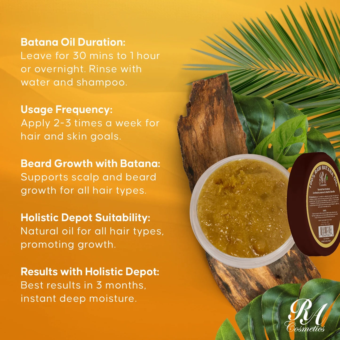 RA cosmetic 100% raw batana oil. 2oz