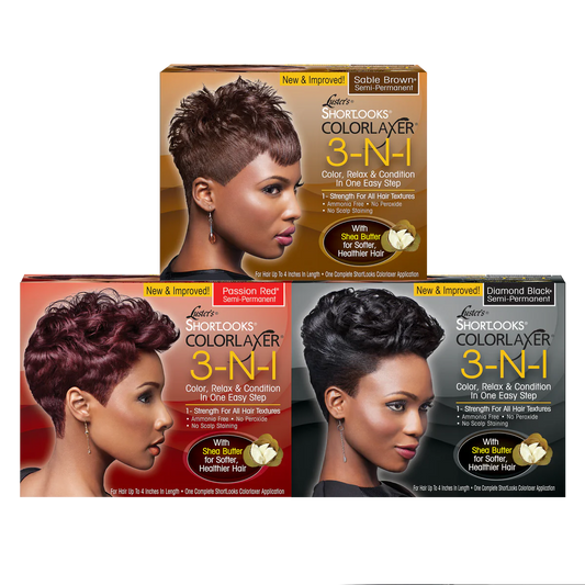 Luster pink short looks 3IN1 colorlaxer kit. Brown