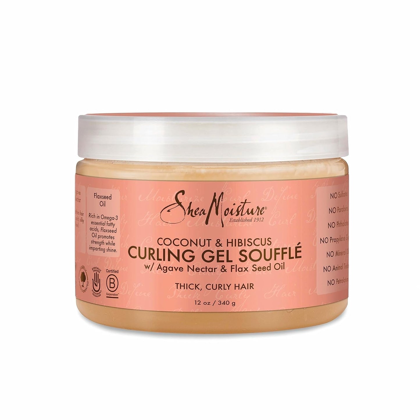 Shea Moisture coconut & hibiscus curling gel Souffle 12 oz