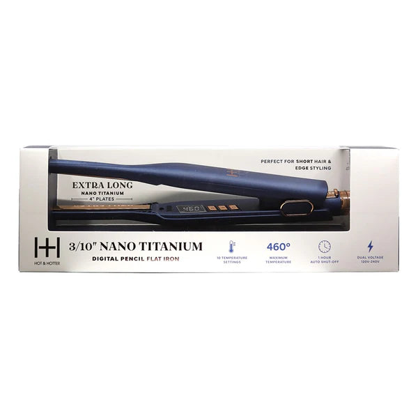 Annie hot & hotter nano titanium digital pencil flat iron 3/10“. #5938