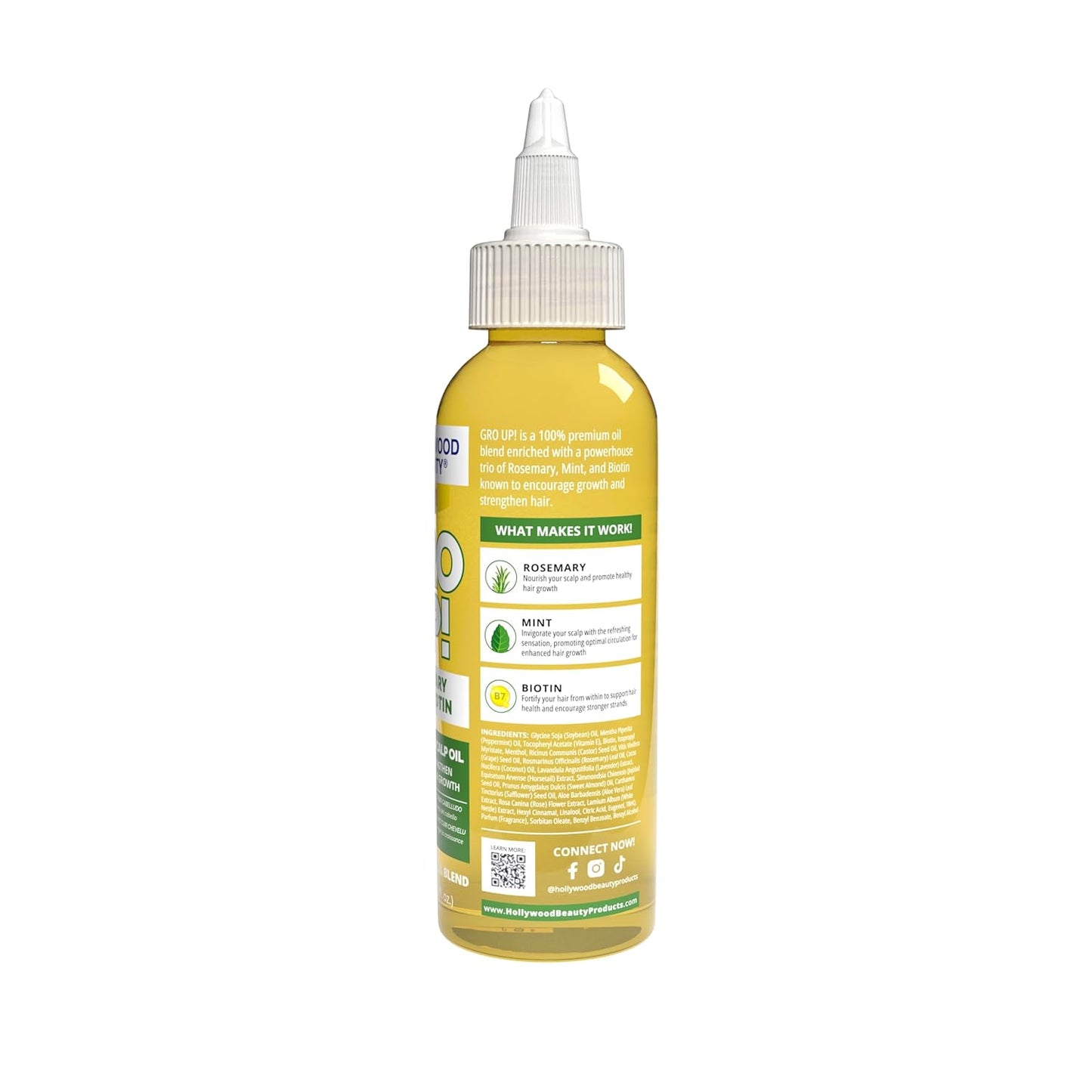 Hollywood beauty GRO UP ROSEMARY MINT & BIOTIN OIL. 4 oz
