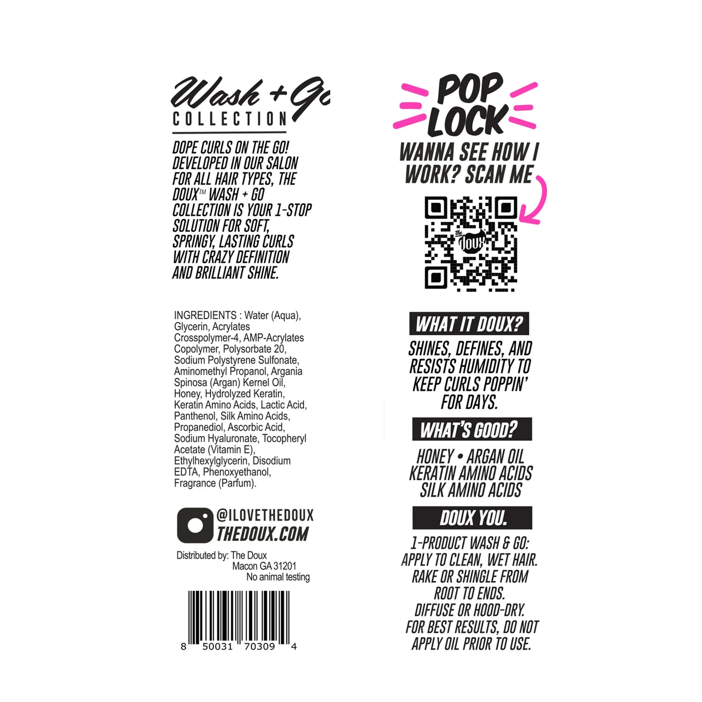 DOUX POP LOCK 5-DAY CURL FORMING GLAZE. 8 oz