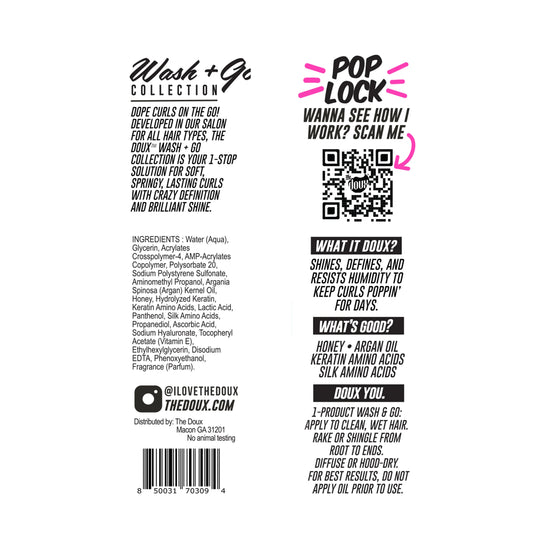 DOUX POP LOCK 5-DAY CURL FORMING GLAZE. 8 oz