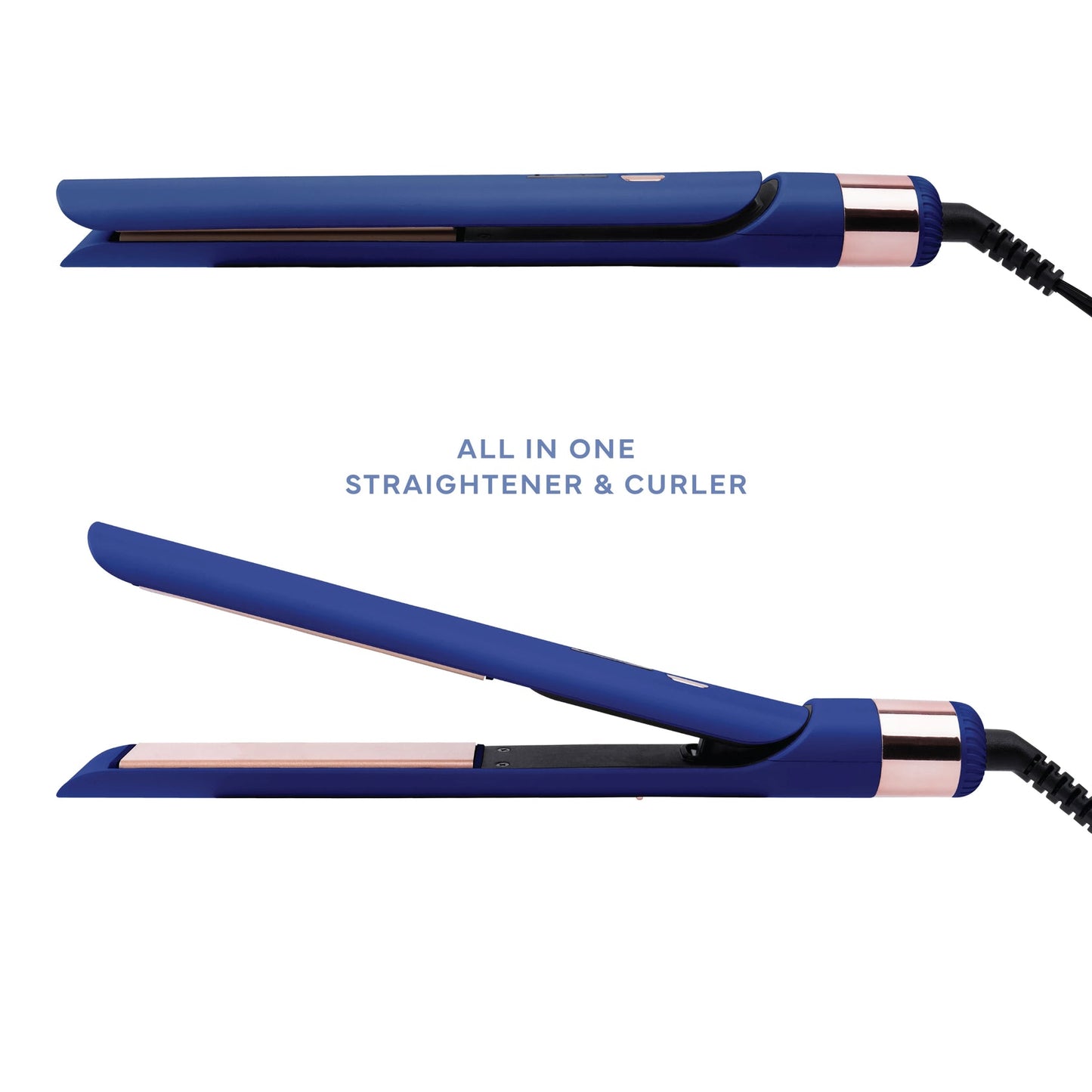 Annie hot & hotter multi styler straightener & curler 1” blue. #5898