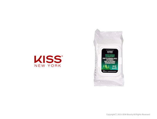 Kiss New York makeup remover cleansing wipes.