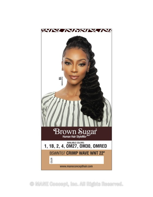 Mane Concept BSWNT07 - CRIMP WAVE WRAP WNT 22” Drawstring ponytail