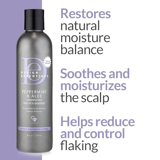 Design Essentials Peppermint & Aloe Therapeutics Anti-Itch Shampoo - 8 Oz