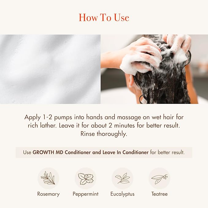 Red by Kiss growth MD Shampoo. 10oz. GM05