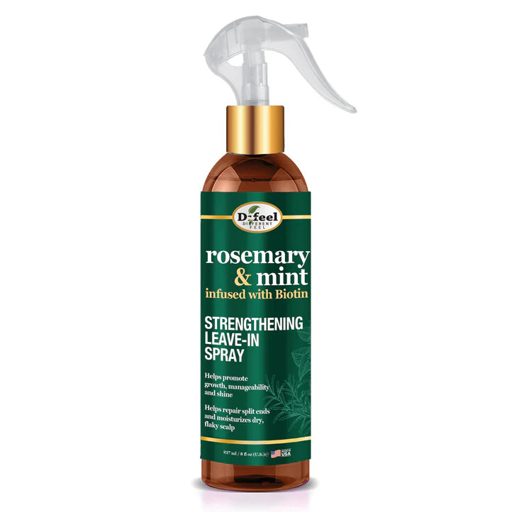 Difeel rosemary & mint strengthening leave in spray. 8 oz