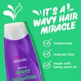 Aussie Miracle Waves Anti-Frizz Shampoo, 12.1 oz