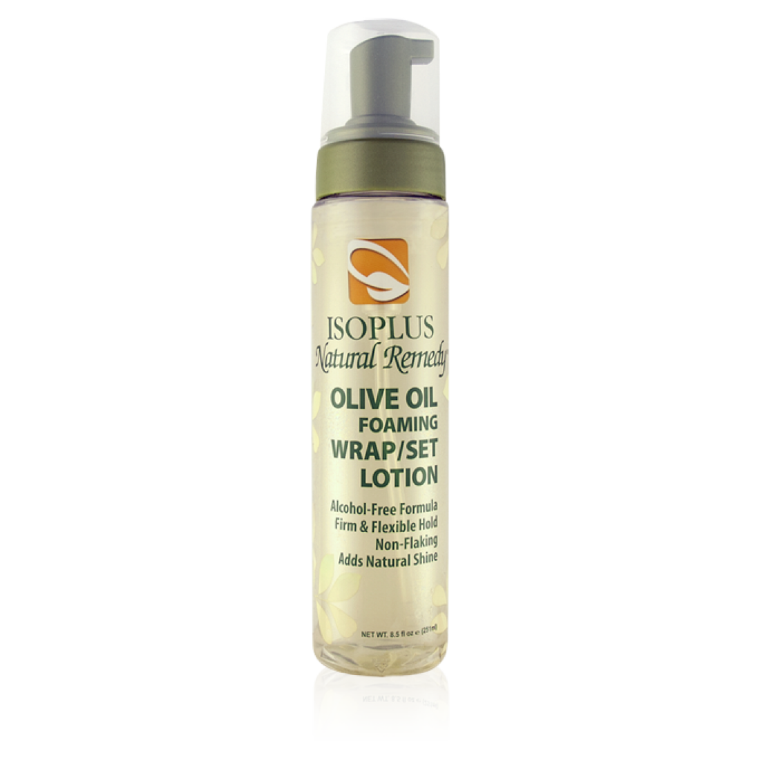 Isoplus Natural remedy olive oil foaming wrap/set lotion. 8.5oz