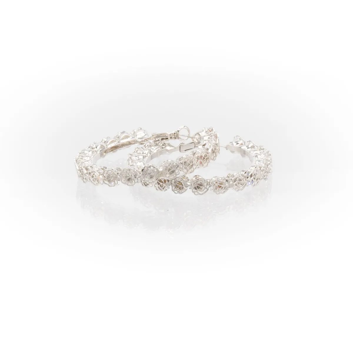 C&L JF340S - ROSE BAR EARRINGS SILVER