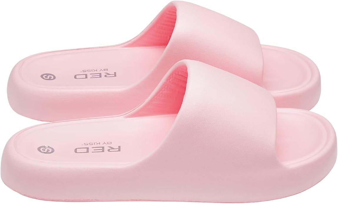 Red by Kiss cloud slippers pink.
