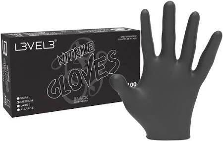 L3VEL3 nitrile gloves black