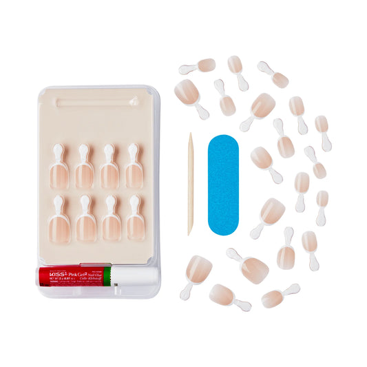 Kiss Salon Acrylic Glue-On Nails Petite, My Fly, 1.0 set #SF04