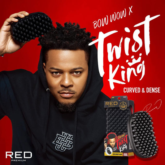 Red by KISS Bow Wow X Premium Twist King For Short Hair Curved Large #HS03