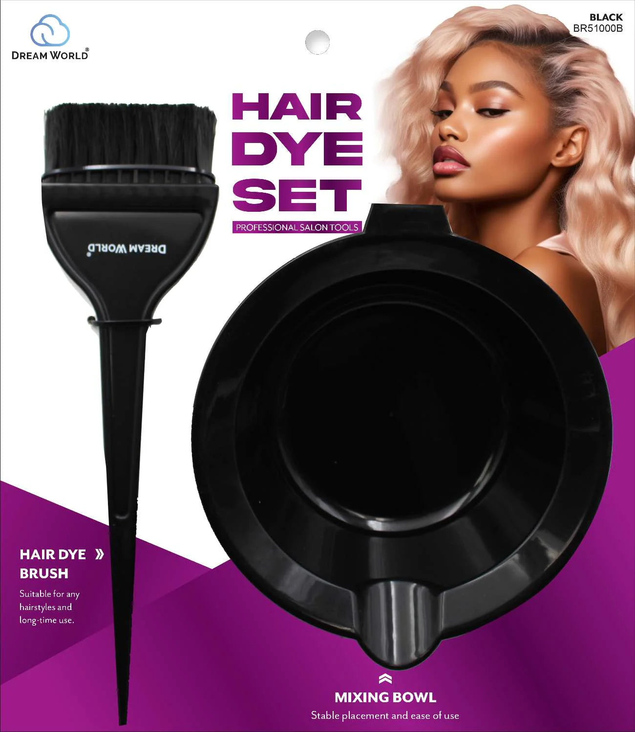 Dream world hair dye set black. Br51000B