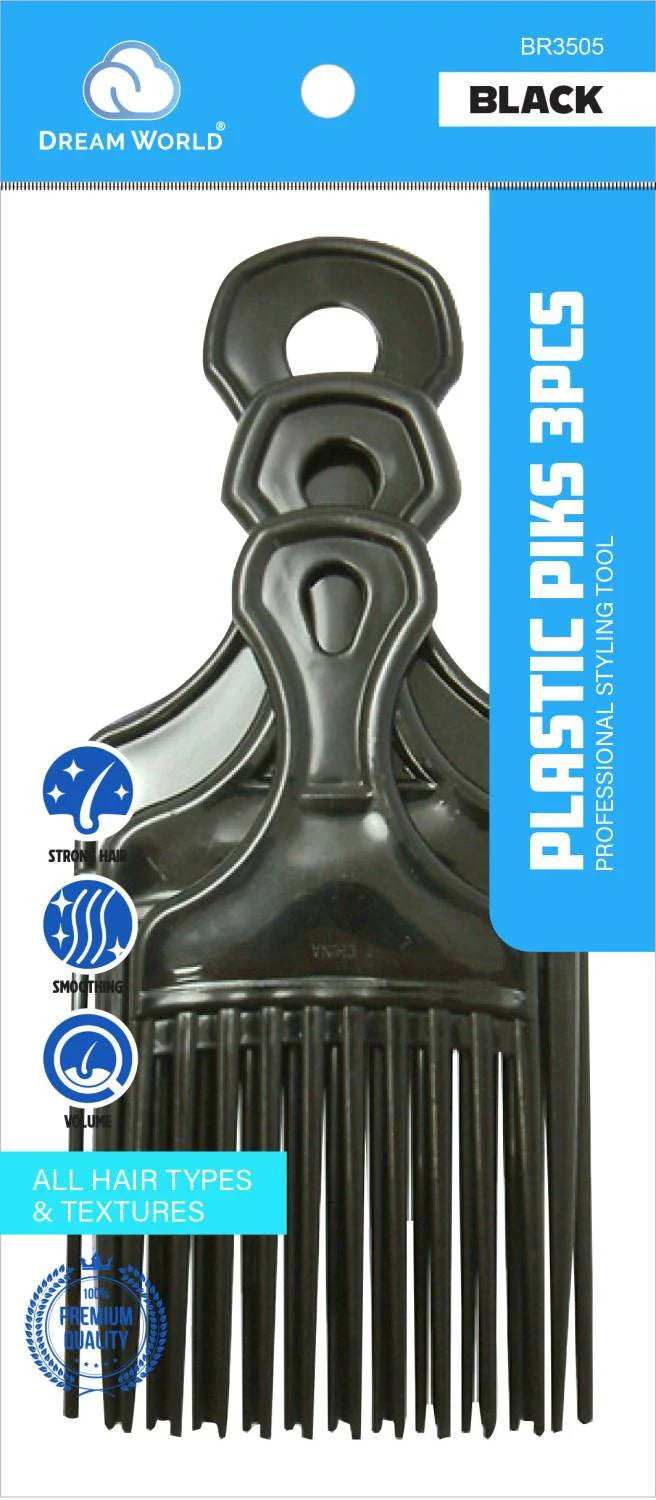 Dream Plastic Pik 3pcs black. Br3505